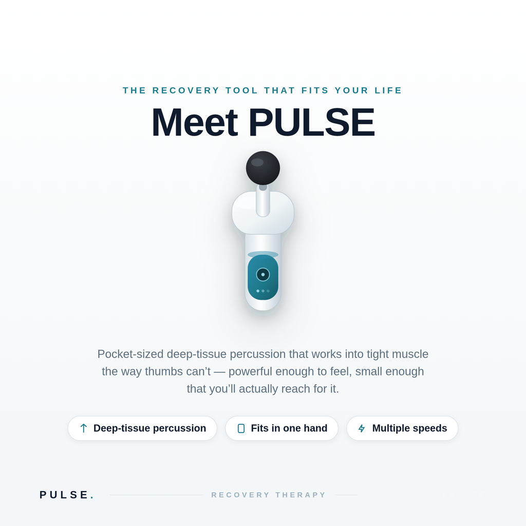 PULSE Mini Massage Gun — Pocket-Sized Deep-Tissue Recovery