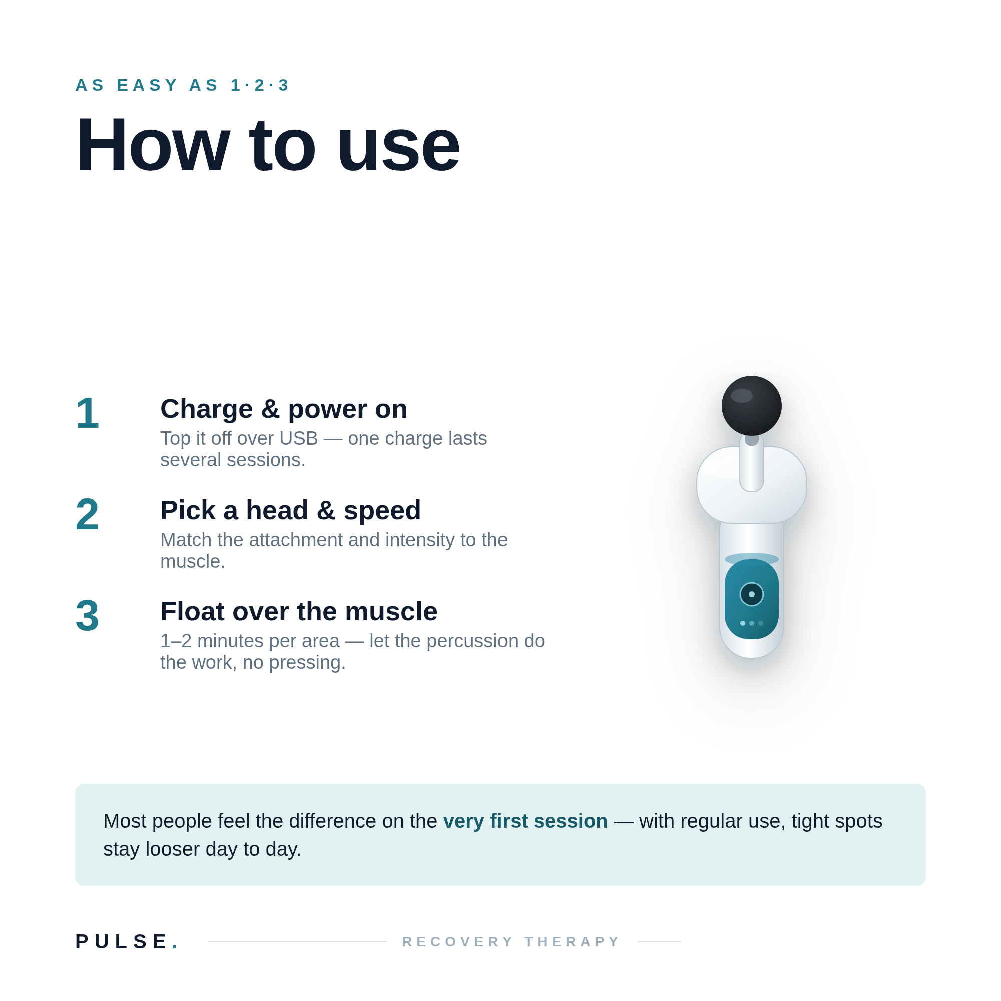 PULSE Mini Massage Gun — Pocket-Sized Deep-Tissue Recovery