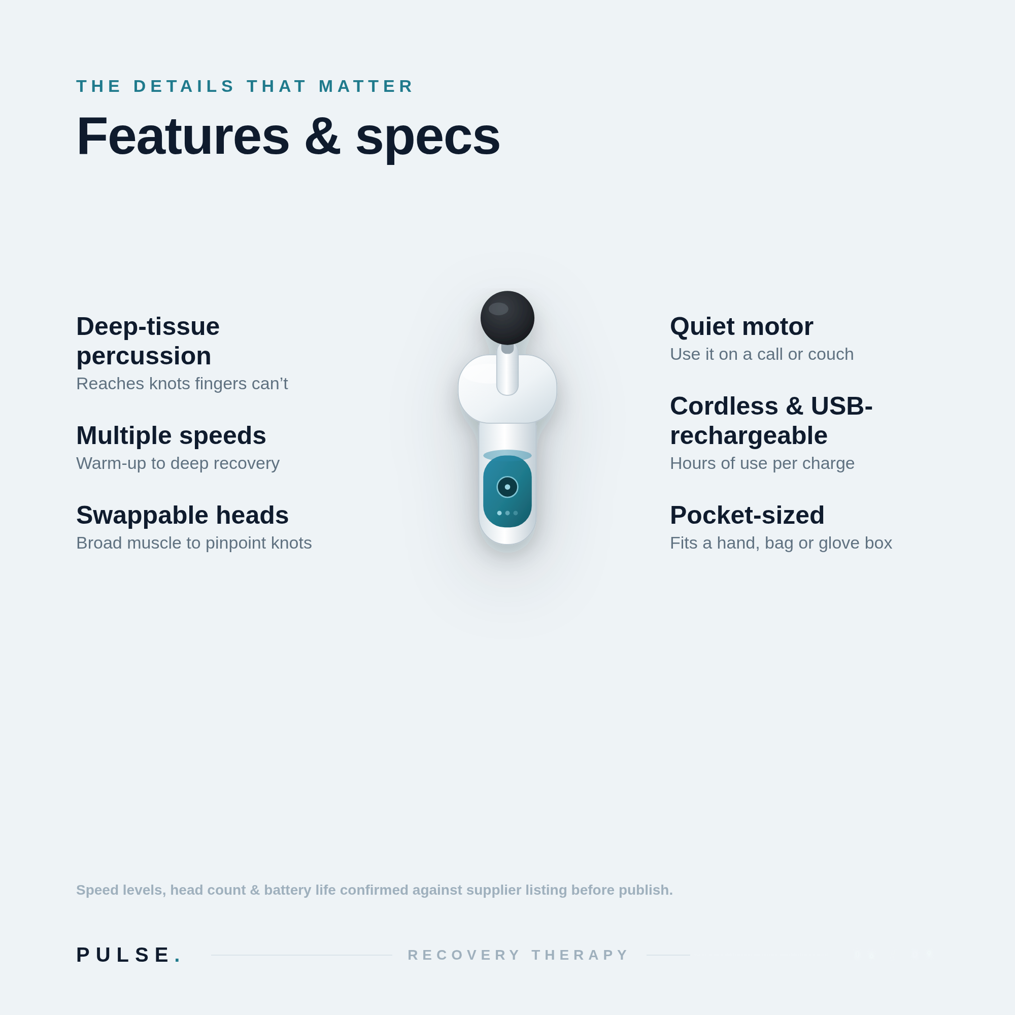 PULSE Mini Massage Gun — Pocket-Sized Deep-Tissue Recovery
