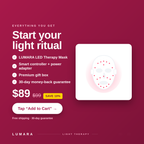 LUMARA LED Light Therapy Mask — Salon-Grade Red Light at Home