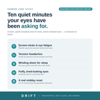 DRIFT — ten quiet minutes for tired eyes: heated mask, air-pressure, Bluetooth
