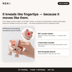 Kneads like real fingertips — 360° counter-rotating heads