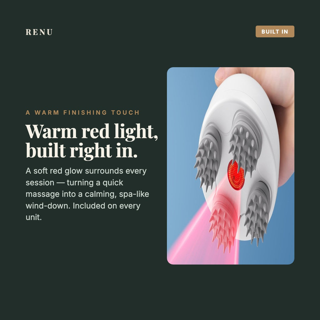 Warm red light built right in