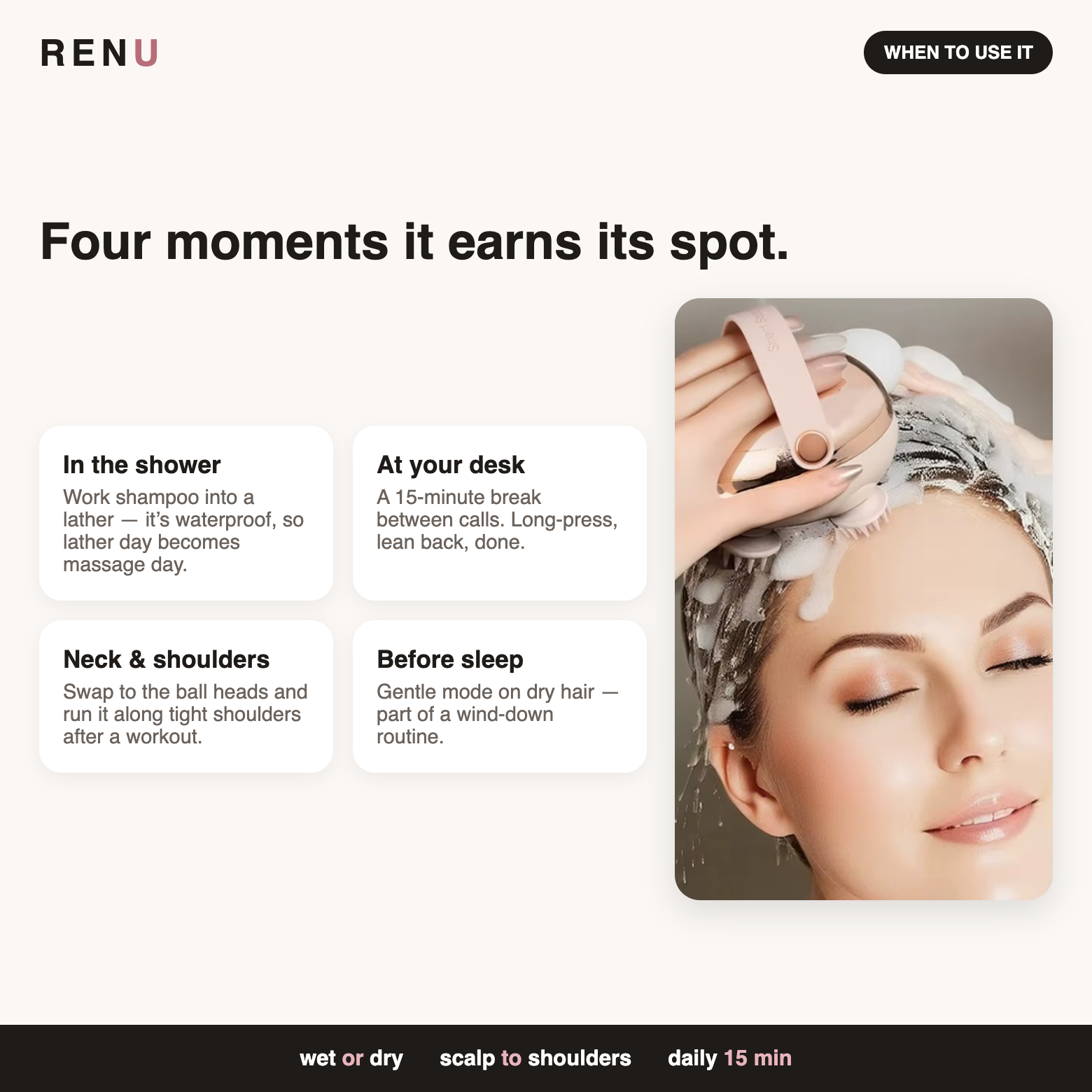 Four moments RENU fits into your day