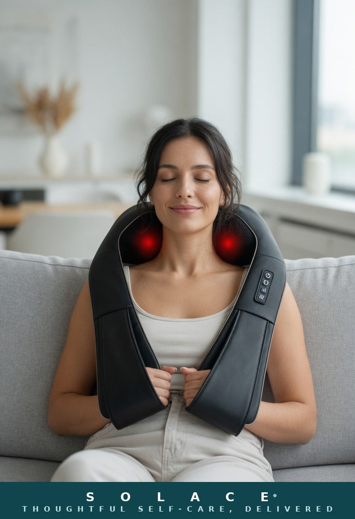 SOLACE — 3D Shiatsu Neck &amp; Back Massager with Heat