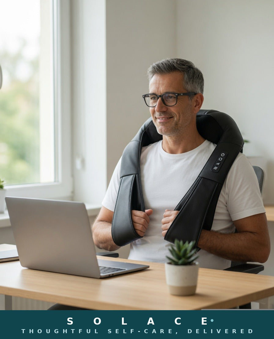 SOLACE — 3D Shiatsu Neck &amp; Back Massager with Heat