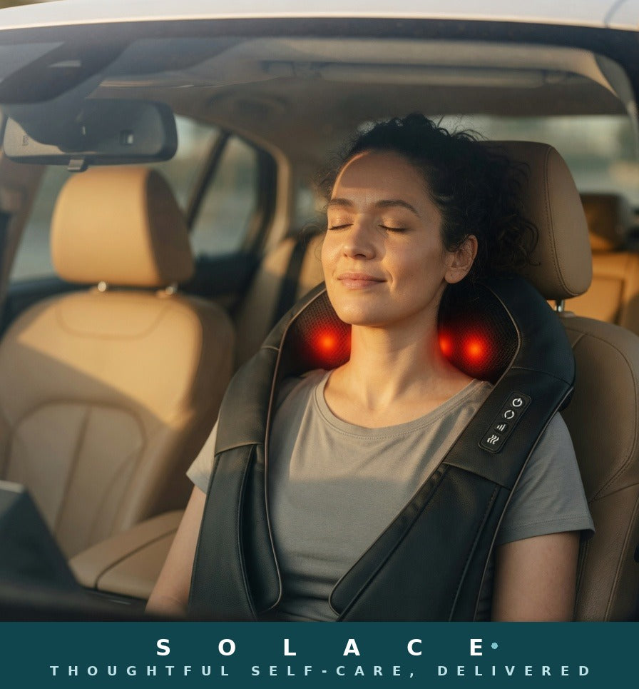 SOLACE — 3D Shiatsu Neck &amp; Back Massager with Heat