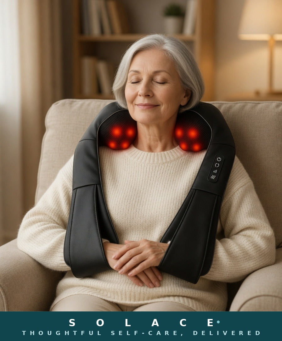 SOLACE — 3D Shiatsu Neck &amp; Back Massager with Heat