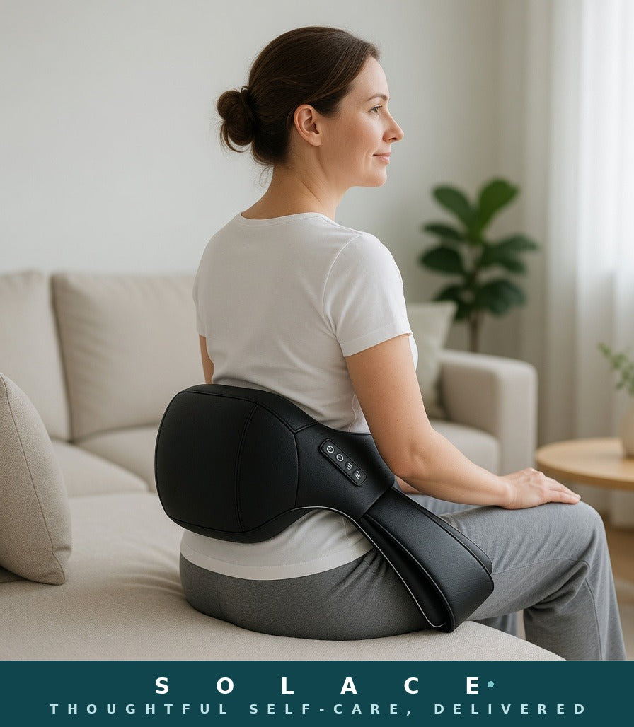 SOLACE — 3D Shiatsu Neck &amp; Back Massager with Heat